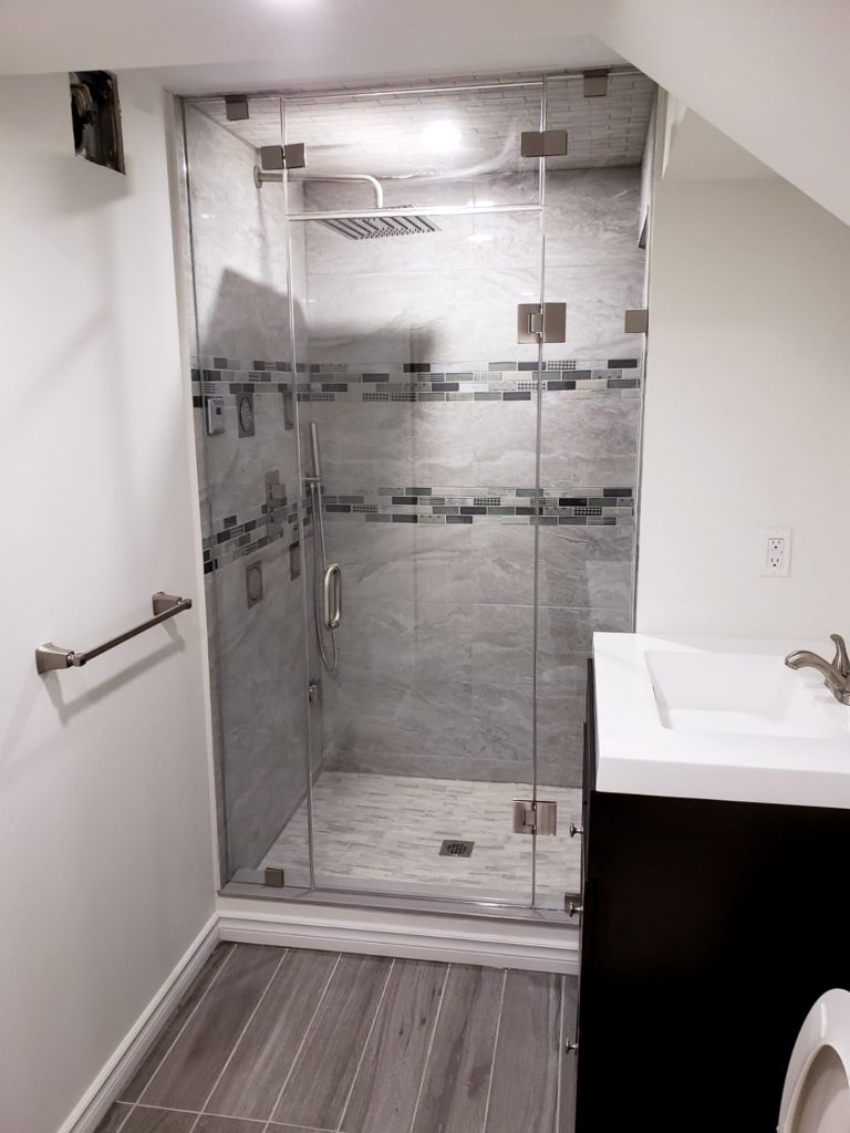 custom walk in shower in amazing bathroom - bathroom renovations
